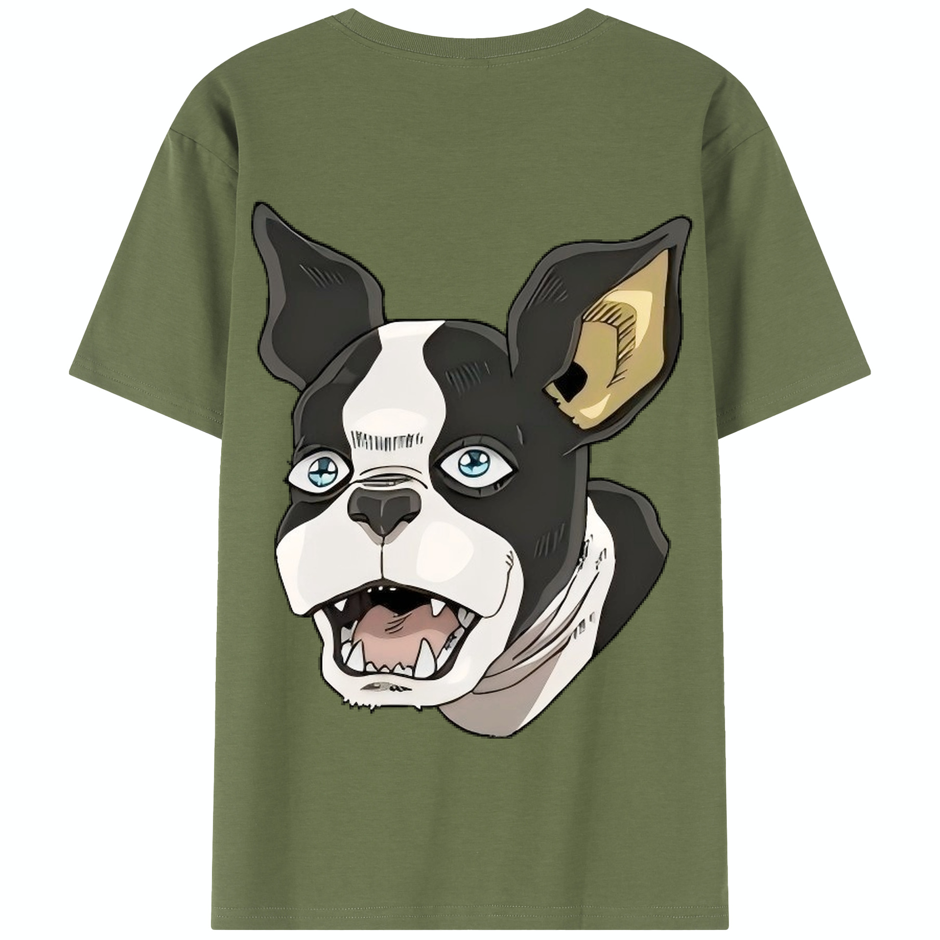 （画像用） ジョジョの奇妙な冒険 イギー JoJo's Bizarre Adventure Iggy 綿100％半袖Tシャツ（背面プリント）